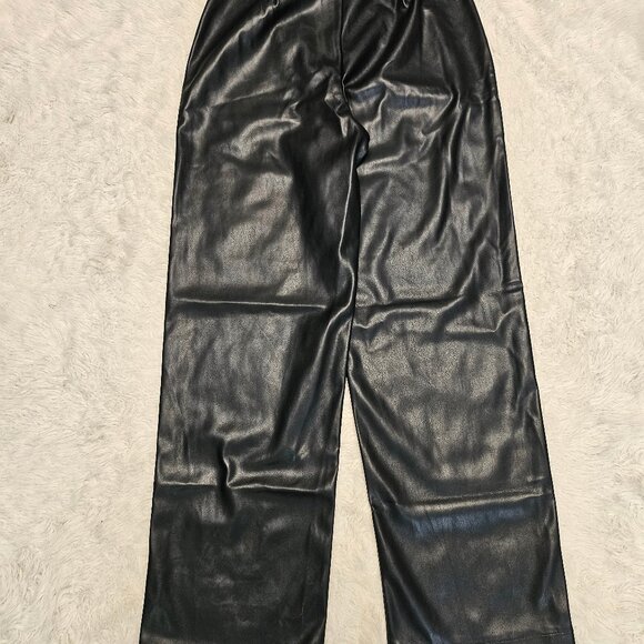 Worhtington x Jason Bolden Women's Black Faux Leather Trouser Pants Size 6 - Picture 3 of 10